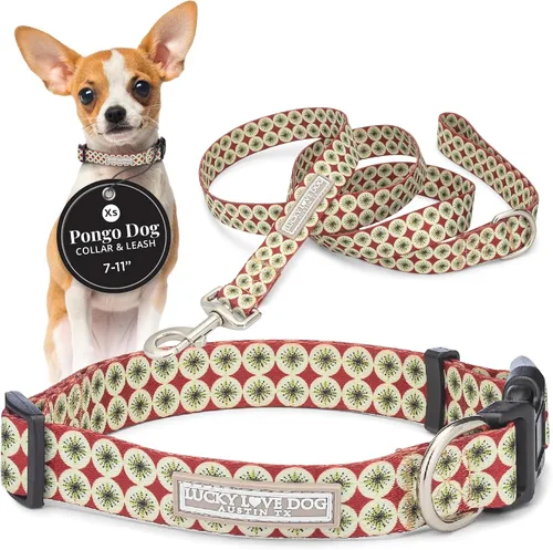 Miniatura 15 de Lucky Love Dog - Collar de perro ajustable con hebilla de fácil clic para los grandes, duradero y cómodo para perros machos y hembras, collar