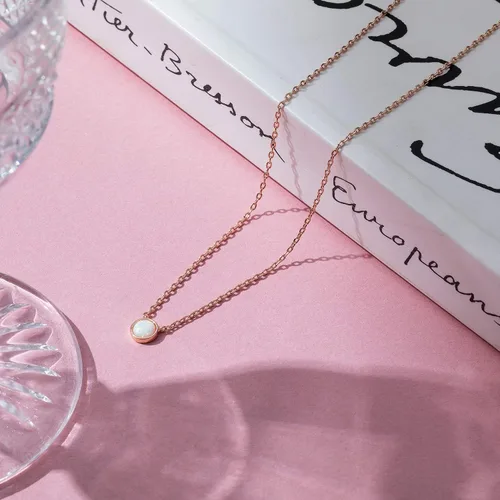 Miniatura 4 de PAVOI 14K Gold Plated Created Opal Necklace Opal Necklaces for Women