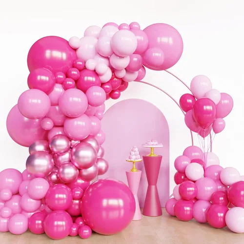 Miniatura 17 de Lukiituke Kit de arco de globos rojos, negros y dorados, 114 globos rojos, negros y dorados, 4 tamaños para cumpleaños, fiestas temáticas de casino