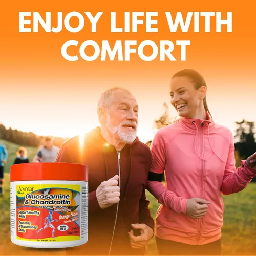 Miniatura 8 de Arymar Glucosamina Chandroitin Powder (1500 mg/1200 mg) - Suplemento de apoyo a la salud de las articulaciones - Ayuda a mantener la movilidad