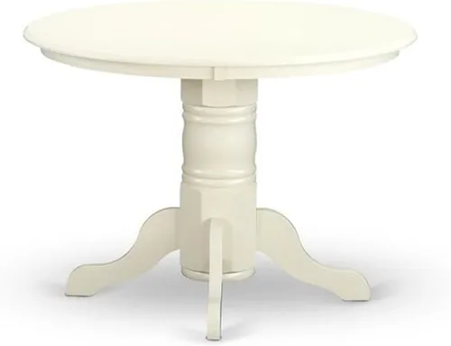 Miniatura 3 de East West Furniture SHDR5-LWH-07 - Juego de mesa y sillas de cocina de 5 piezas, incluye una mesa de comedor redonda con pedestal y 4 sillas