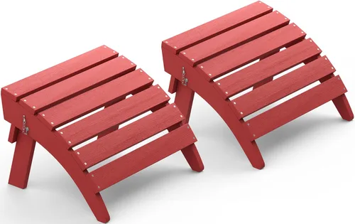 Miniatura 12 de Otomano plegable Adirondack de SERWALL, reposapiés Adirondack sin ensamblaje, marrón