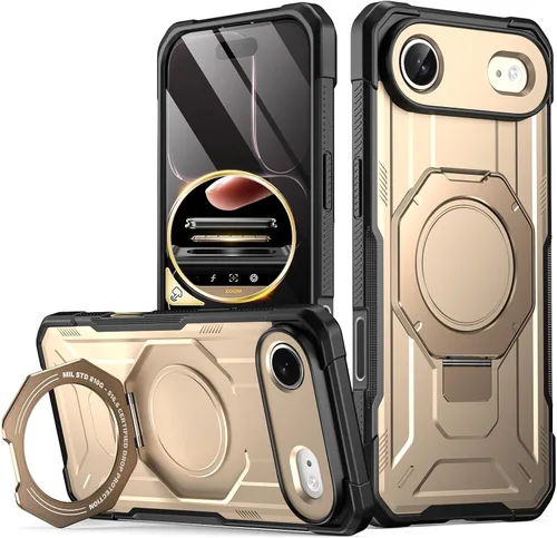 Miniatura 20 de Funda Poetic Spartan con soporte de anillo para iPhone 17, [Botón de control de cámara][Compatible con Magsafe], funda protectora de cuerpo