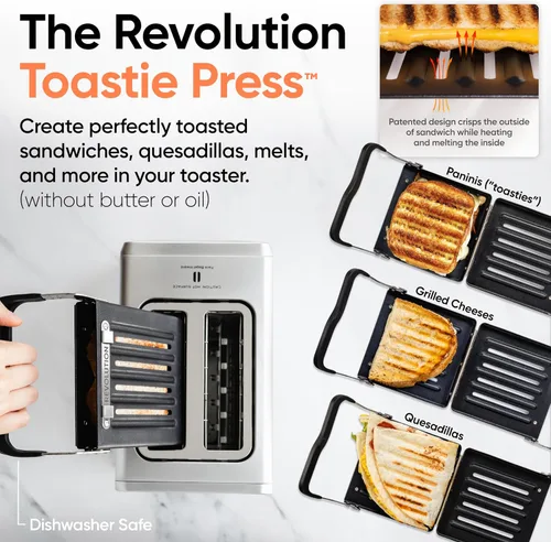 Miniatura 5 de Revolution R180 Connect Plus Tostadora Inteligente con Pantalla Táctil (Paquete con Prensa para Toastie y Rejilla de Calentamiento) Elija entre más