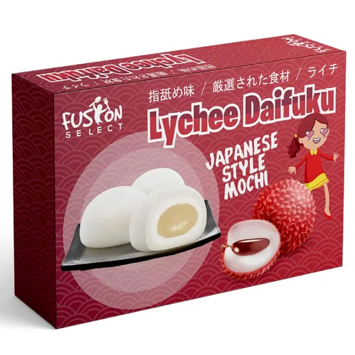 Miniatura 11 de Fusion Select Mochi Daifuku Snacks – Pasteles de arroz tradicionales japoneses con relleno – Postres dulces asiáticos saborizados para la familia