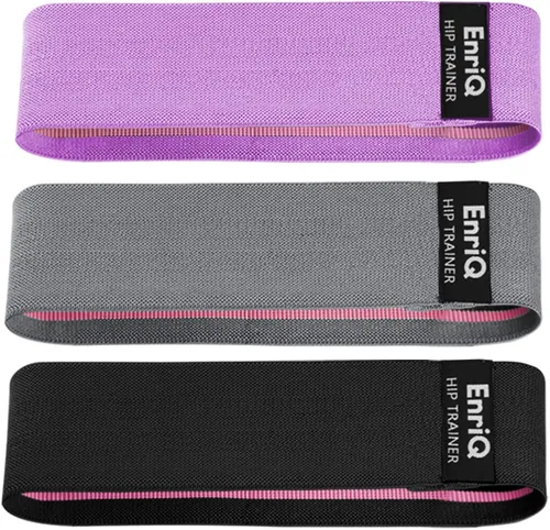 Miniatura 8 de EnriQ Bandas de resistencia de tela para piernas y glúteos, bandas de tela antideslizantes para la cadera, bandas elásticas de entrenamiento