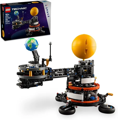 Set de construcción LEGO Technic Planet Earth and Moon in Orbit, regalo de cumpleaños del espacio exterior para niños de 10 años, juguete del