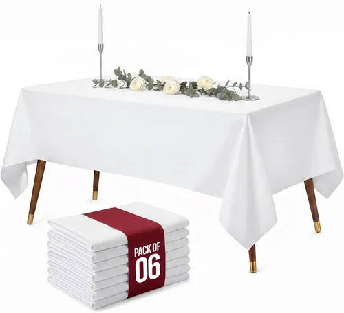 Miniatura 41 de Utopia Kitchen Mantel rectangular, 1 paquete, mantel lavable a máquina, mantel de poliéster para comedor, fiestas de bufé, pícnics, eventos, bodas
