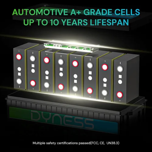 Miniatura 3 de Dyness Batería LiFePO4 de 24 V 100 Ah, batería de litio de 25.6 V con potencia de 2560 Wh, BMS integrado de 100 A con protección a baja temperatura