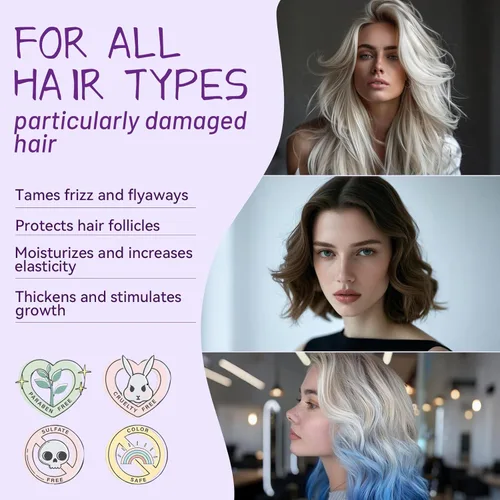 Miniatura 5 de Luseta Champú espesante para cabello fino y fino, fórmula voluminizadora de biotina y colágeno para cabello liso y flácido, añade cuerpo y plenitud
