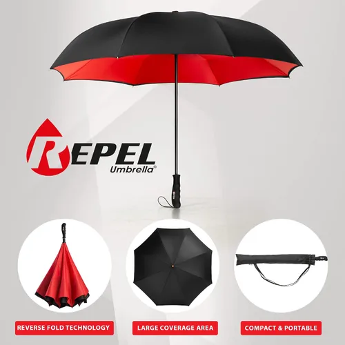 Miniatura 2 de Repel Umbrella Large Umbrellas for Rain Windproof - Easy Automatic Open & Close, Heavy Duty Reinforced Fiberglass Frame - Portable, Folding, Compact