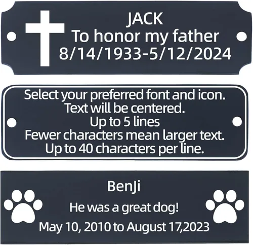 Miniatura 7 de Placa de identificación de metal grabada personalizada, placa de nombre personalizada, placas de grabado láser personalizadas de metal cepillado