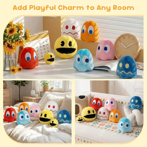 Miniatura 6 de Pacn Game Man - Juguetes de peluche de fantasma, ideal como regalo de fiesta o compañero, juguete de peluche fantasma, día del niño y fiestas
