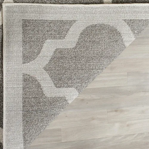 Miniatura 30 de SAFAVIEH Amherst Collection AMT420E - Alfombra para pasillo, 2 pies 3 pulgadas x 7 pies, beige y gris claro, diseño de enrejado marroquí,