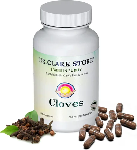 Miniatura 9 de Dr Clark Cloves Healthcare Suplemento - Salud digestiva natural, 500 mg, 100 cápsulas de gelatina pura