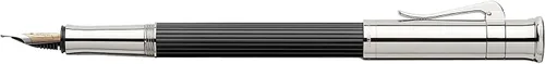 Miniatura 2 de Graf von Faber-Castell Pluma estilográfica mediana clásica plateada platino - Ébano