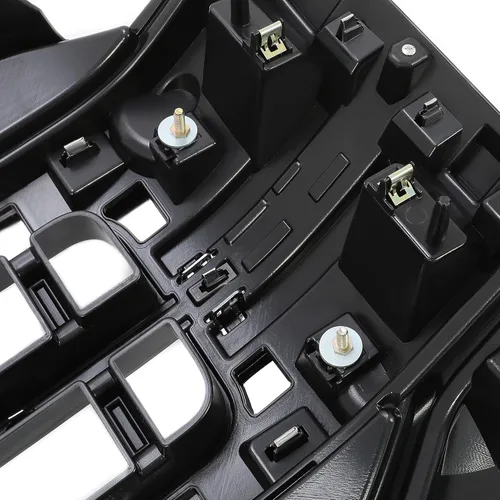 Miniatura 9 de KUAFU Parrilla para parachoques delantero compatible con Ford F150 2021-2023 Sport Lariat, reemplazo para ML3Z-8200-FA, cromo plateado+negro