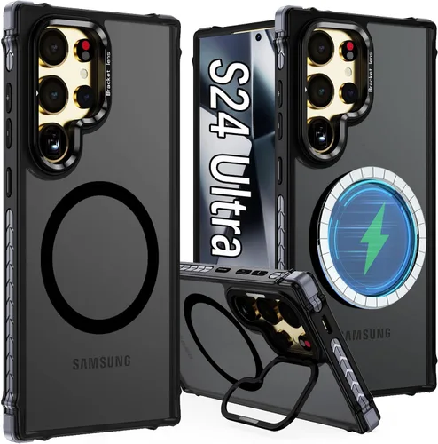 Miniatura 23 de para Galaxy S24 Plus Funda Magnética, Funda Resistente y Rugosa con Protección contra Caídas [Compatible con Carga Inalámbrica Rápida] Funda