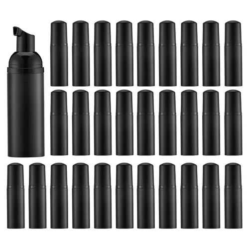 Miniatura 23 de Tekson 3 botellas de espuma de jabón (2 onzas), champú de pestañas espumoso de viaje vacío para limpiador, dispensador (bomba negra, blanca y rosa)