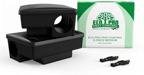 Miniatura 12 de Estación de cebo para ratones, paquete de 2 cajas de cebo con cerradura resistentes a manipulaciones para interiores y exteriores, caja grande