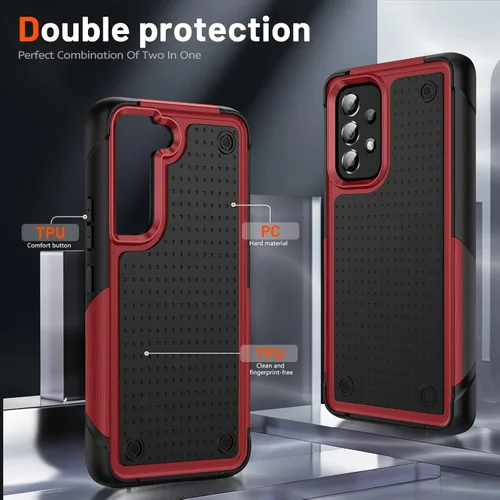 Miniatura 320 de Jeylly Compatible con Samsung Galaxy A22 5G Funda, Funda Samsung A22 5G con 2pcs protectores de pantalla de vidrio templado