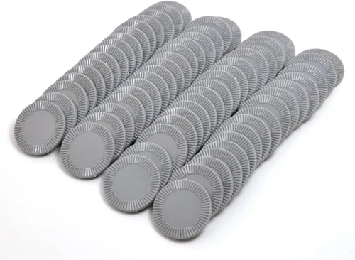 Miniatura 2 de Smartdealspro 64 unidades de 1.260 in/1.26 pulgadas de plástico opaco para contadores de aprendizaje, mini fichas de póquer con caja de Gris Oscuro