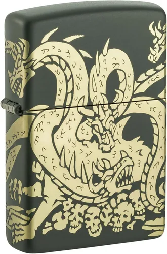 Miniatura 14 de Zippo Encendedor de bolsillo con diseño de dragón brillante, 540 colores que brillan en la oscuridad