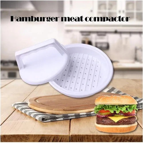 Miniatura 5 de Prensa de hamburguesas de 2 piezas, prensa de hamburguesa de plástico, juego de prensa de carne para hacer hamburguesas