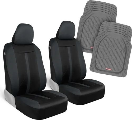 Miniatura 17 de Motor Trend Fundas de Asiento de Coche de Tela Gris para Asientos Delanteros – Fundas de Asiento Tipo Bucket Automotrices Premium, Hechas