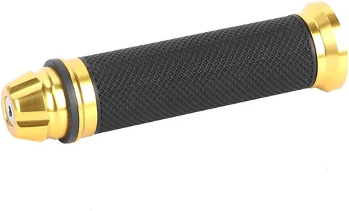 Miniatura 6 de Empuñaduras de manillar de motocicleta, empuñaduras de goma con extremo de aluminio, universales para barra de mango de 7/8 "(22 mm) (dorado)