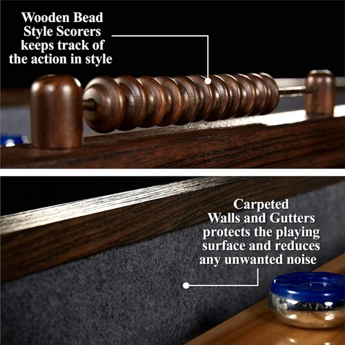 Miniatura 5 de Barrington Billiards 12' Webster Shuffleboard Table with Scratch-Resistant Playfield and 8 Puck Set