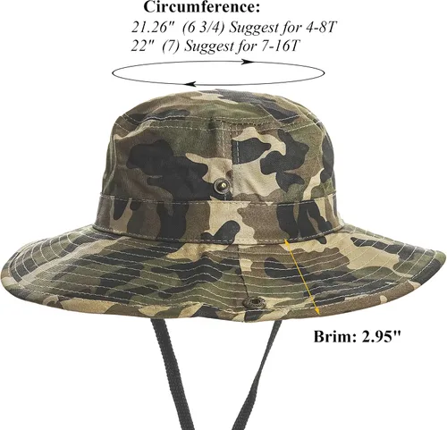 Miniatura 4 de Sombrero de camuflaje para niños de 2 a 14 años