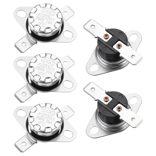 Miniatura 20 de uxcell KSD301 Termostato 32.0 °F/32 ° F 10 A Normalmente Cerrado N.C Ajuste Snap Disc Interruptor de temperatura para microondas, horno, cafeteras 2