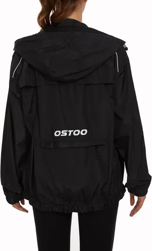 Miniatura 2 de OSTOO Chaqueta impermeable ligera para mujer, para correr, ciclismo, con capucha, para senderismo, rompevientos