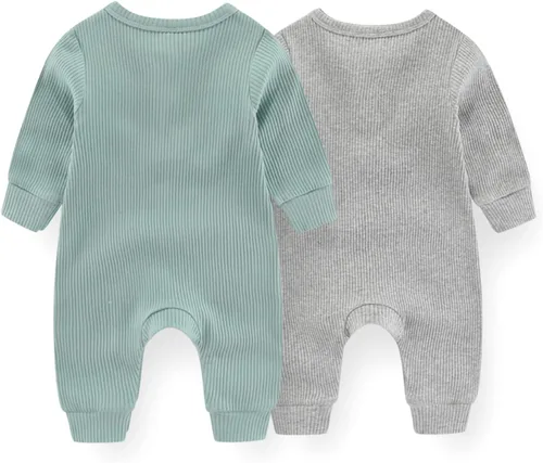 Miniatura 10 de ZAV Mono de manga larga unisex para bebé, niño y niña, 2