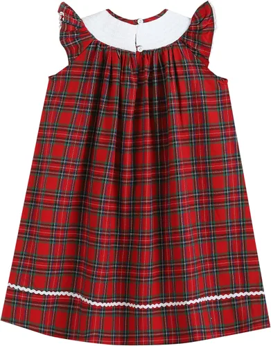 Miniatura 2 de Lil cactus Vestido de obispo fruncido navideño para bebés y niñas