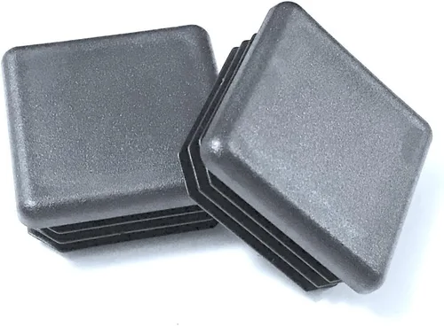 Miniatura 6 de Paquete de 10: (0.5 pulgadas (1/2 pulgadas), calibre 14-20, tapón cuadrado de plástico negro, tapa de extremo de tubo, insertos deslizantes