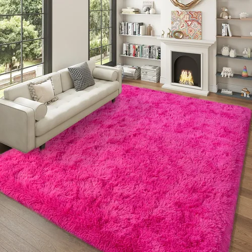 Miniatura 84 de Dssimo - Alfombra superesponjosa para la habitación, alfombra de área moderna, pequeña, suave y acogedora de felpa para niños, niñas y adolescentes