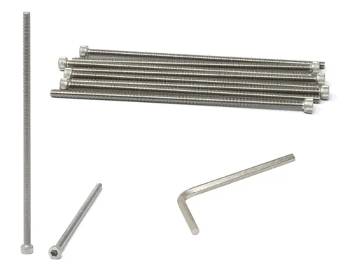 Miniatura 187 de iexcell 25 piezas M4 x 60/65/70/75/3.150 in paso de rosca 0.028 in acero inoxidable 304 cabeza hexagonal Tornillos Tornillos surtido Kit