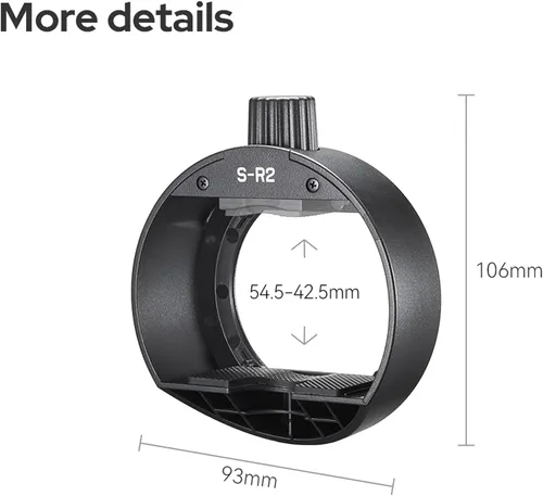 Miniatura 6 de Godox S-R2 - Adaptador de accesorios de cabeza redonda con AK-R1, accesorios de cabeza redonda para Godox AD200Pro II AD200 Pro, V860III, TT685II