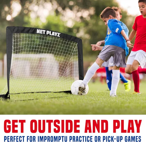 Miniatura 2 de Red de fútbol para porterías de fútbol, porterías de fútbol emergentes para niños para práctica y entrenamiento en el patio trasero, juego portátil