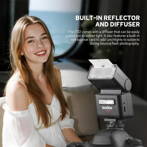 Miniatura 8 de GODOX IT32 TTL Flash de cámara con disparador de flash inalámbrico X5C para Canon, flash inalámbrico 2.4G HSS 1/8000s, receptor incorporado