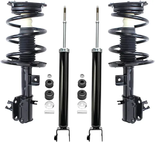 Miniatura 23 de Detroit Axle - Puntales y Amortiguadores para Chevy Traverse Buick Enclave GMC Acadia Saturn Outlook 2007-2012, 2 puntales delanteros con resorte
