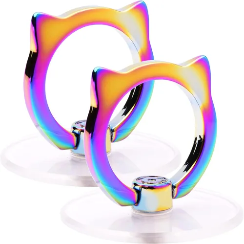 Miniatura 11 de Soporte de Anillo de Teléfono con Gato - EI Sonador Soporte de Anillo de Teléfono Celular Transparente Soporte Transparente Agarre para Dedos