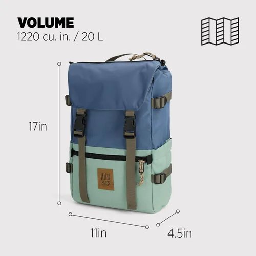 Miniatura 57 de Topo Designs Rover Pack Clásico, asfalto/negro, Tamaño único, Rover Pack Clásico