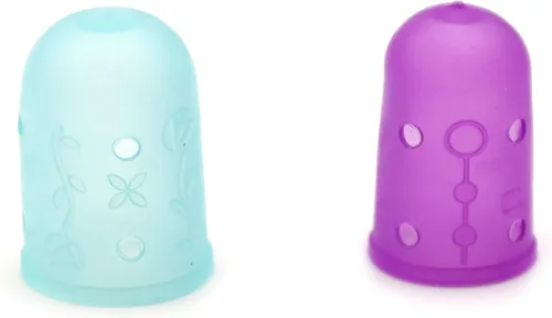 Miniatura 4 de Clover I Sew for Fun - Juego de dedales flexibles, morado y azul 2