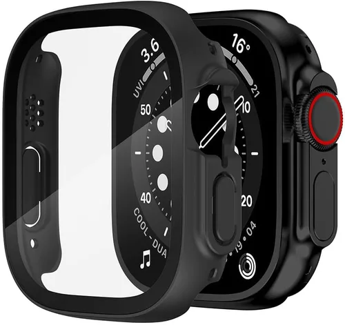 Miniatura 29 de Paquete de 2 fundas rígidas de 1.496 pulgadas para Apple Watch Series 3, 2, 1, 1.496 pulgadas, protector de pantalla de vidrio templado, cobertura