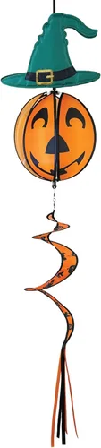 In the Breeze Calabaza con sombrero colgante bola Spinner, Halloween Wind Spinner, 2497 Calabaza con sombrero colgante Spinner