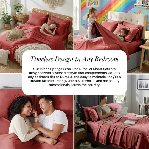 Miniatura 44 de Southshore Fine Living, Inc. Juego de 7 piezas de sábanas King divididas para cama ajustable, juego de sábanas King divididas con bolsillo de 21