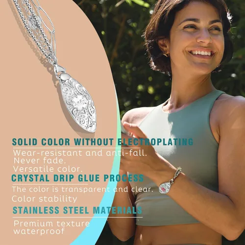 Miniatura 4 de Pulseras de alerta médica elegantes personalizadas para mujer con grabado gratis, pulsera de identificación de emergencia personalizada
